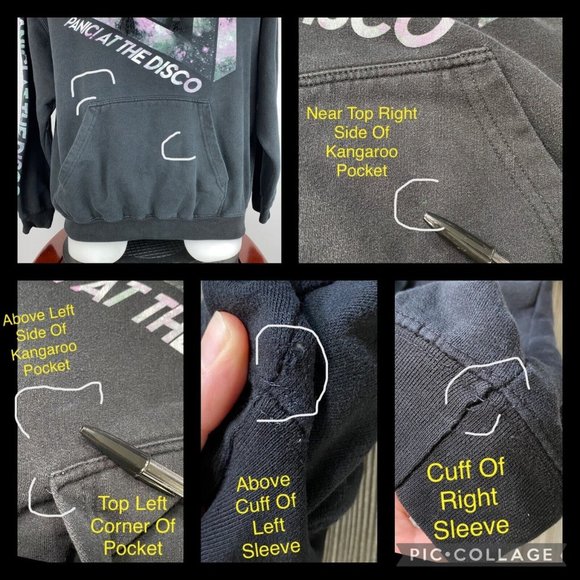 Panic! At The Disco Triangle Galaxy Hoodie Sweatshirt Size XL Pop Rock Punk Emo - Picture 11 of 12